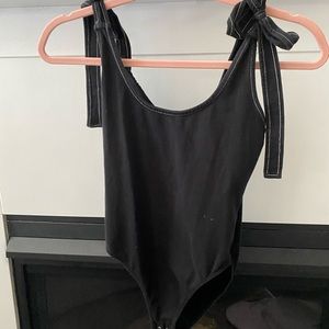 Black Tie Shoulder Bodysuit
